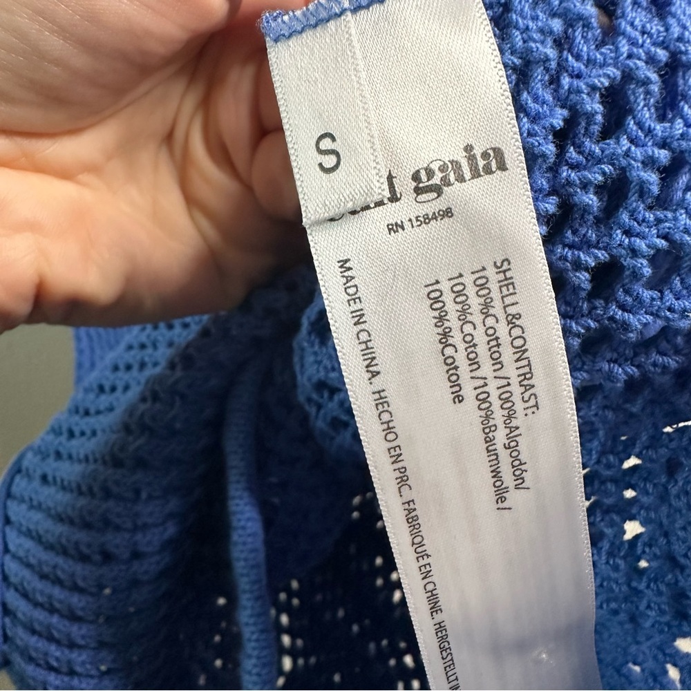 CULT GAIA Nissa Knitted Blue Sheath Midi Dress SZ S - Picture 6 of 8